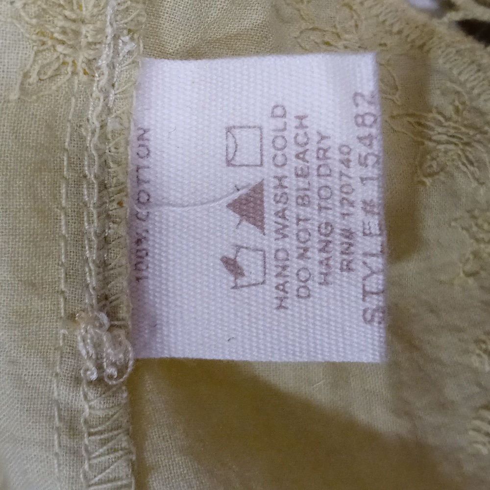 🆕️ 💛Mystree💛 - Ombre Yellow/White Eyelet Peasant Top - Picture 11 of 13